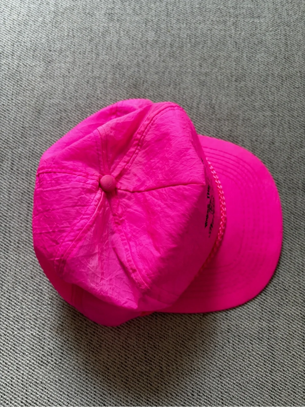 Vintage Shingle Shack Daytona Beach Florida 80s Hat Rope Snapback Hot Pink